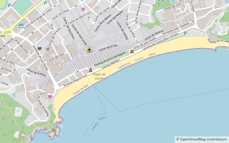 Lloret Beach location map