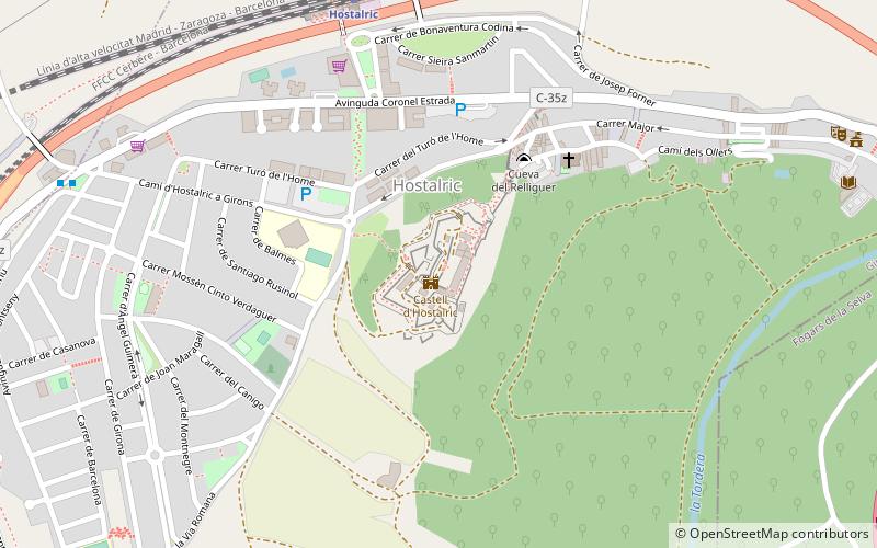 Castell d'Hostalric location map