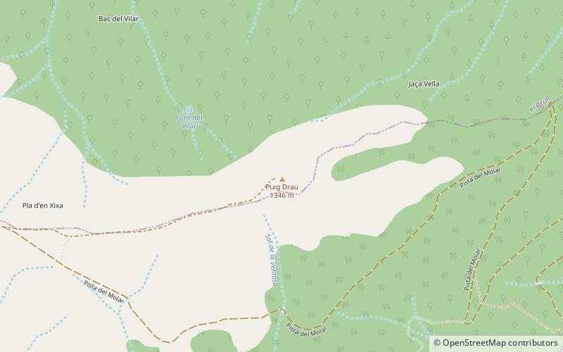 puig drau montseny massif location map