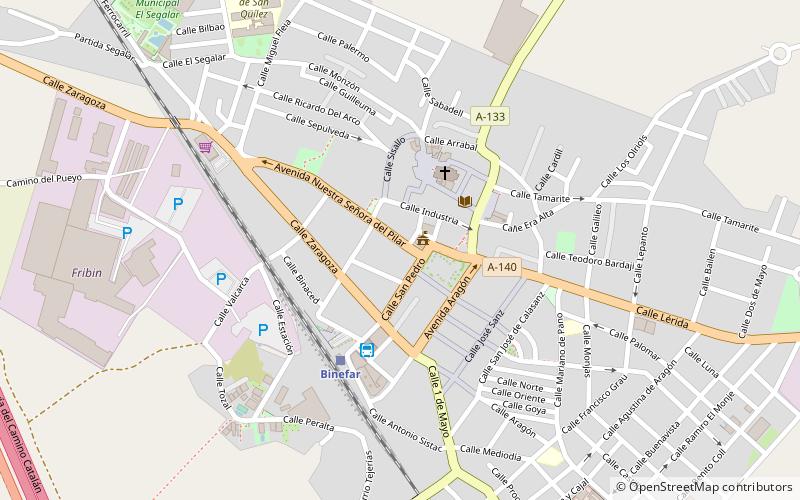 Binéfar location map