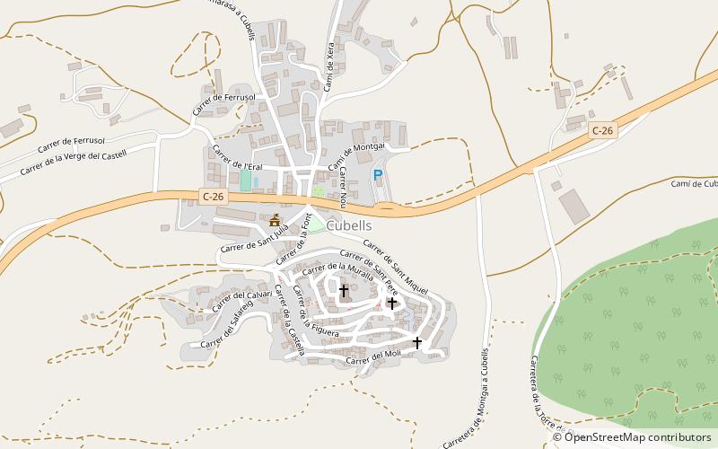 Cubells location map