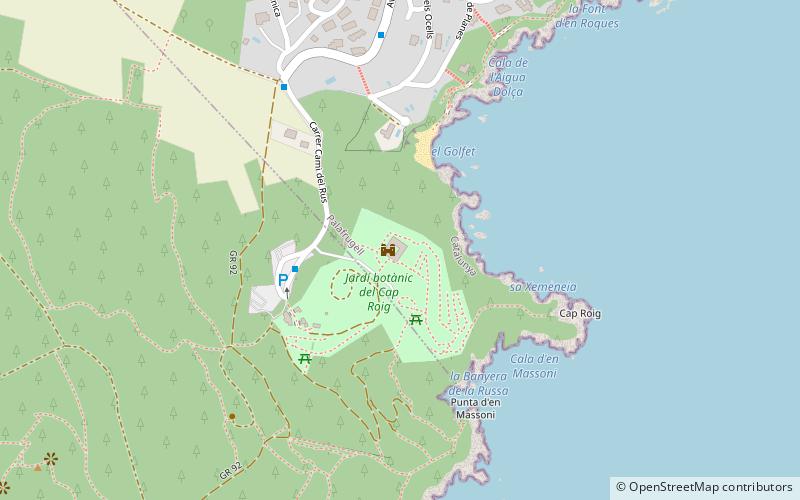 Castell de Cap Roig location map