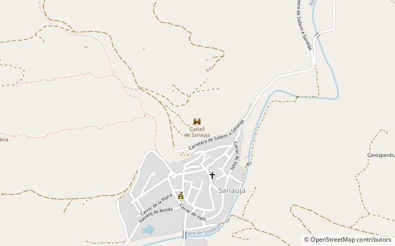Castell de Sanaüja location map