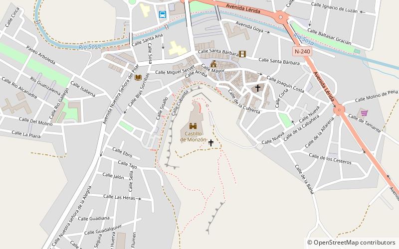 Monzón Castle location map