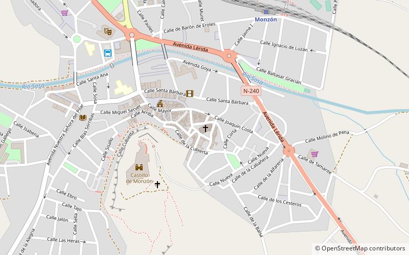 Monzón Cathedral location map