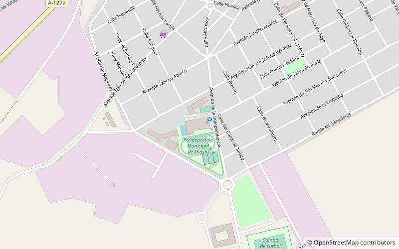 Polideportivo de Tauste location map