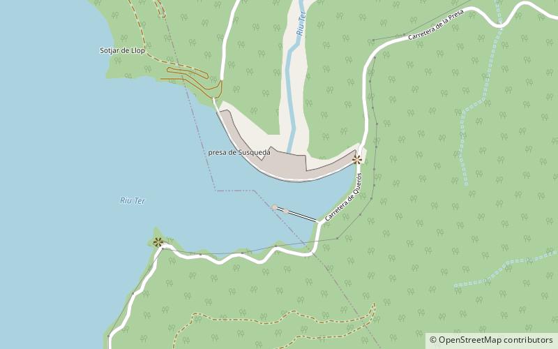 Susqueda Reservoir location map