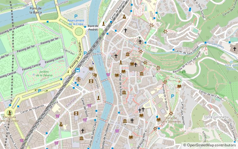 Girona History museum location map