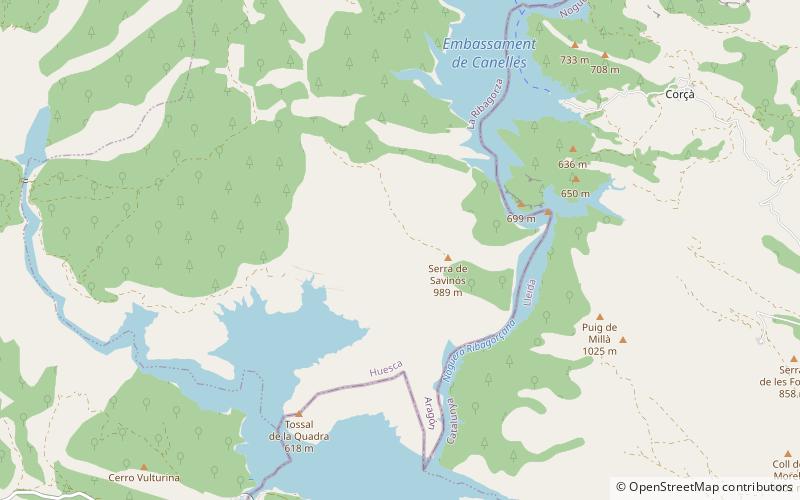 Barrage de Canelles location map