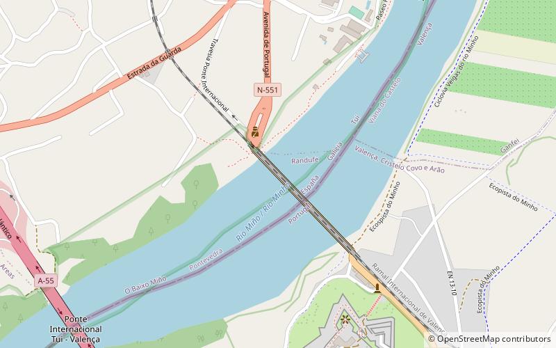 Ponte Vella Internacional Tui-Valença location map