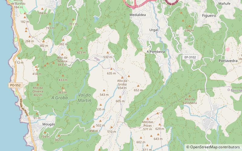 Alto da Groba location map