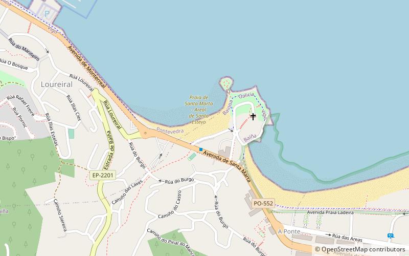 praia de santa marta areal de santo estevo baiona location map