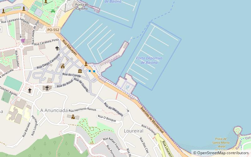 porto deportivo de baiona location map