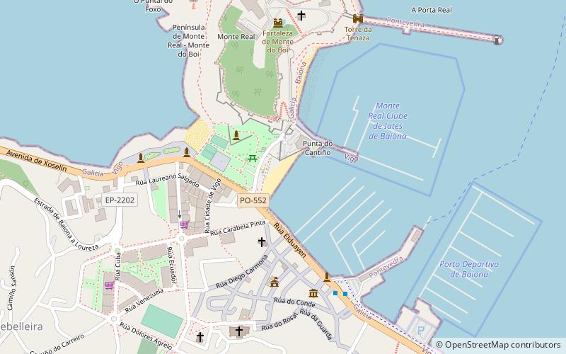 praia da ribeira baiona location map