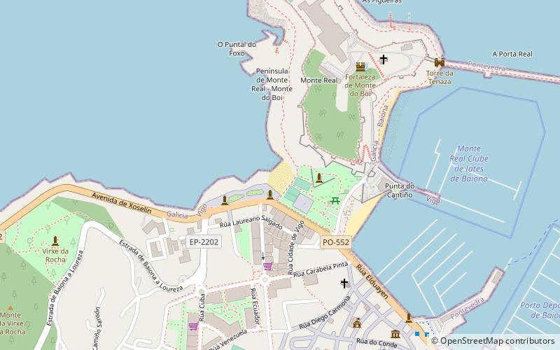 praia da cuncheira baiona location map