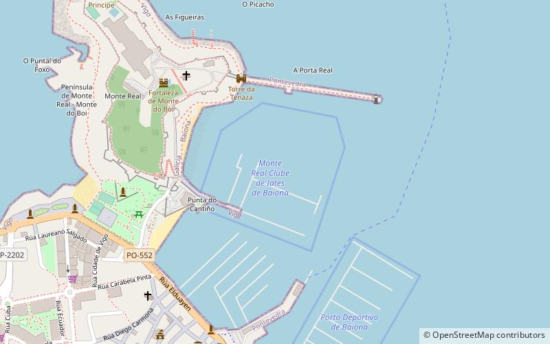 monte real clube de iates de baiona location map