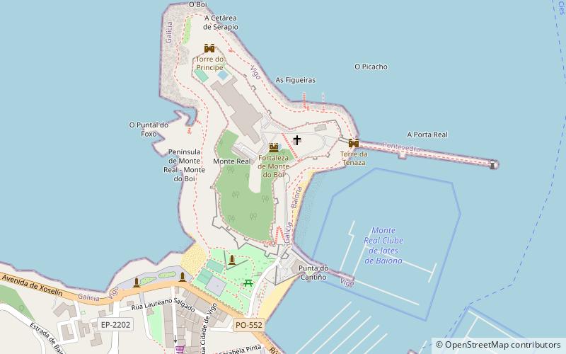 porta real baiona location map