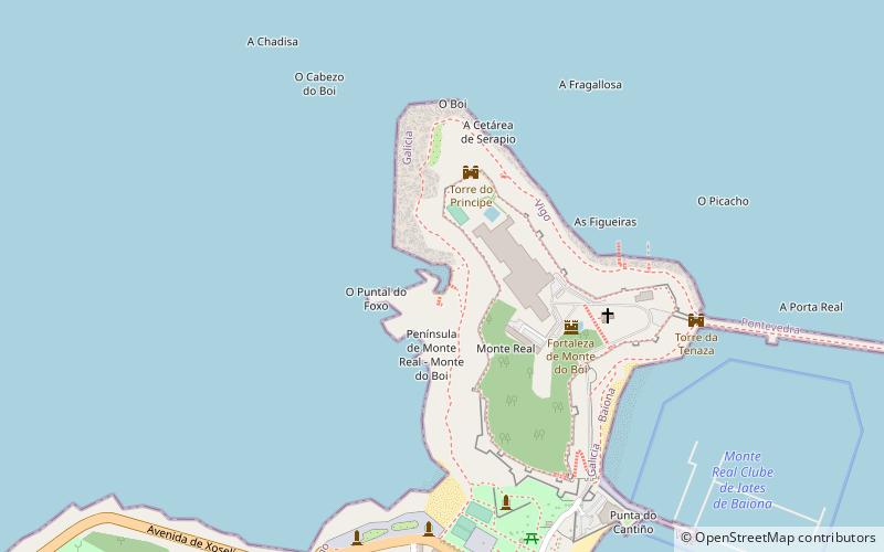 os frades baiona location map