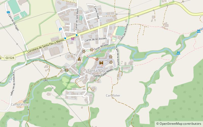 Castell de Santa Pau location map