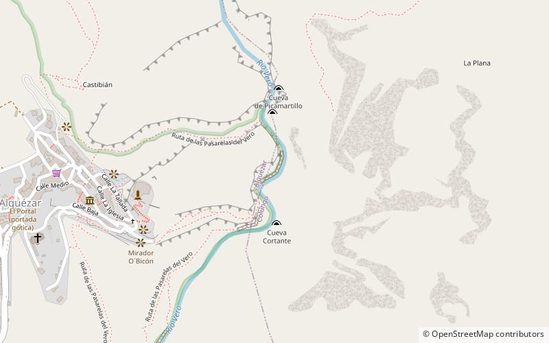 ruta de las pasarelas del vero alquezar location map