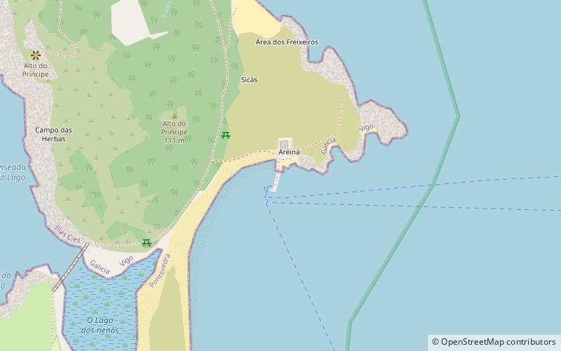 puerto de cies vigo location map