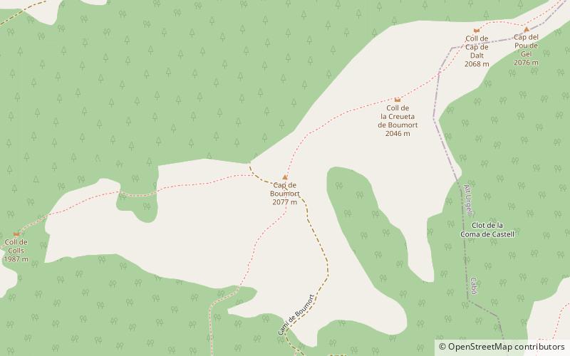 Cap de Boumort location map