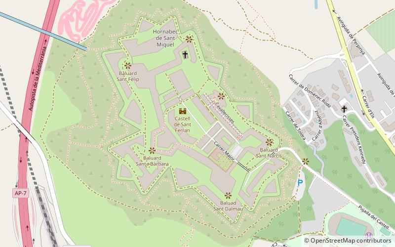 Castell de Sant Ferran location map