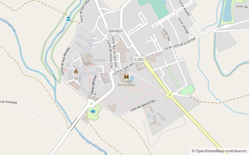 Peralada Castle location map