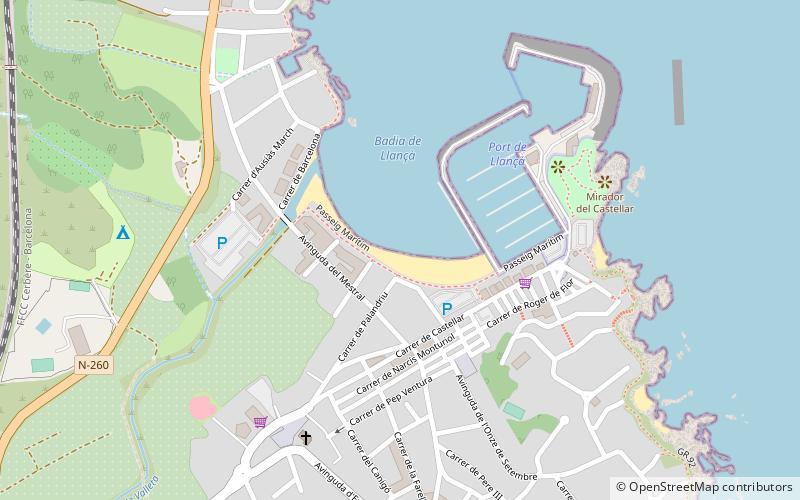 platja del port llanca location map