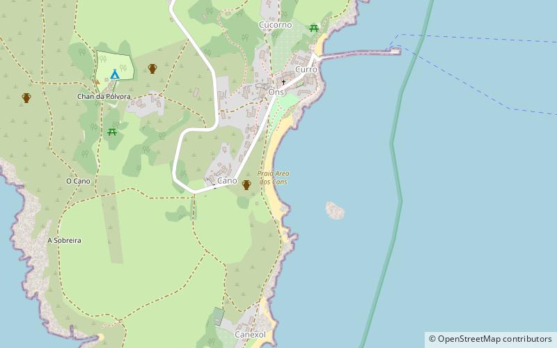 praia area dos cans bueu location map