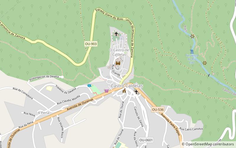 Castro Caldelas location map