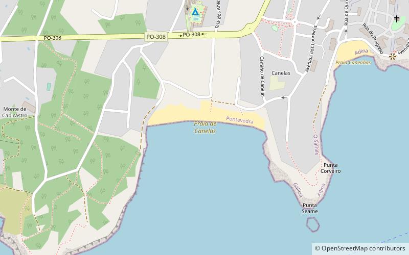 praia de canelas sanxenxo location map