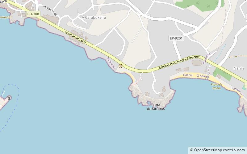 praia de barreiros sanxenxo location map