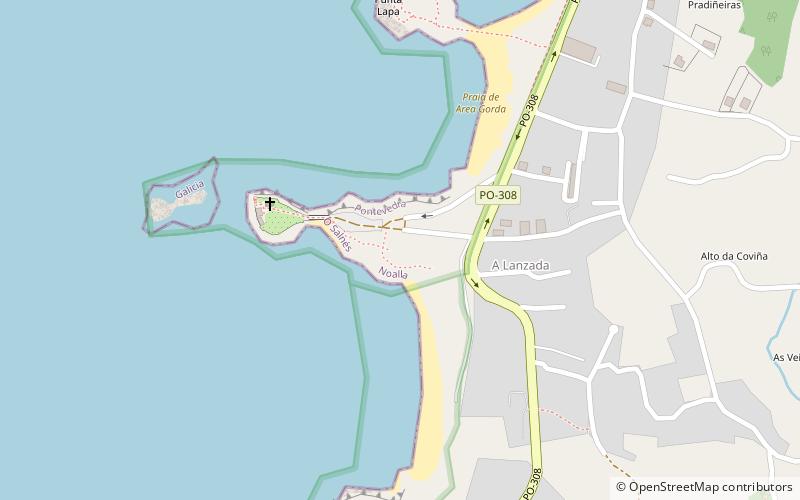 Castro de A Lanzada location map