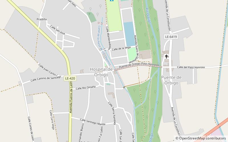 Hospital de Órbigo location map