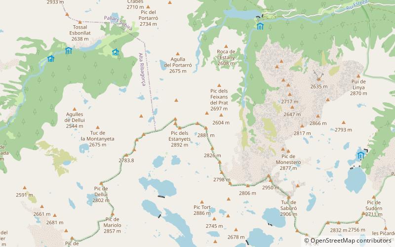 pic morto parque nacional de aiguas tortas y lago de san mauricio location map