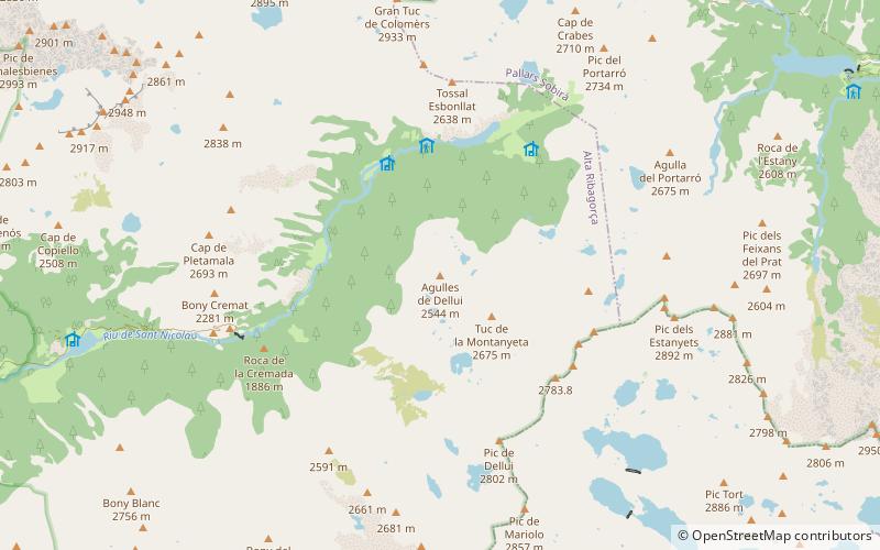 Agulles de Dellui location map