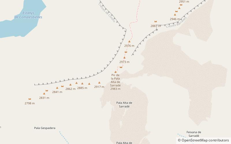 Pic de la Pala Alta de Sarradé location map