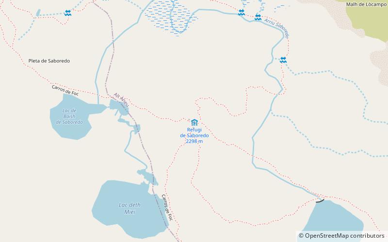 Refugi de Saboredo location map