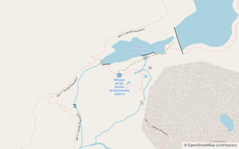 Refugio de los Ibones de Bachimaña location map