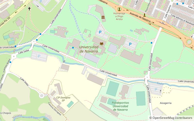 Universidad de Navarra location map