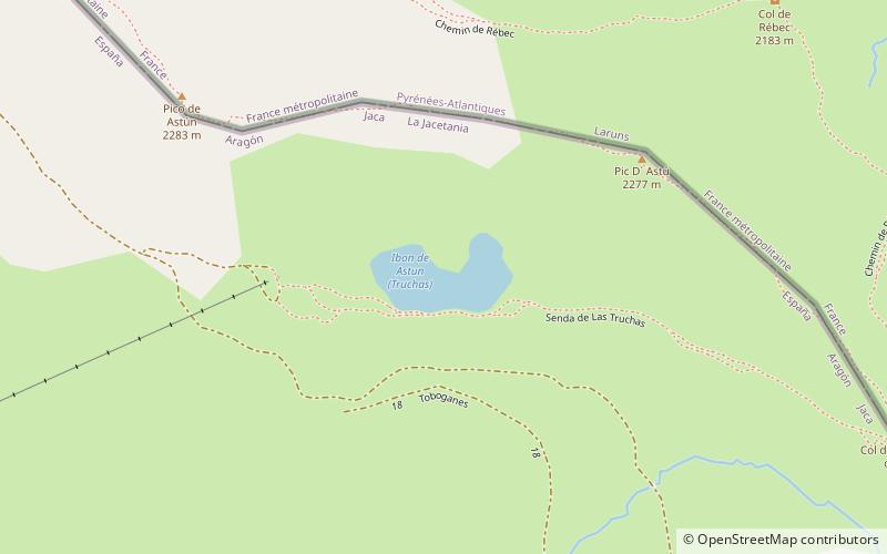 Ibón de Truchas location map