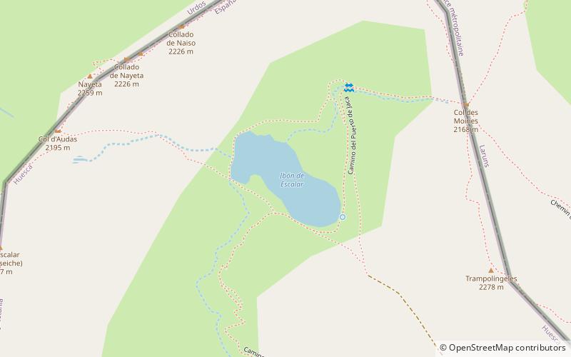 Ibón de Escalar location map