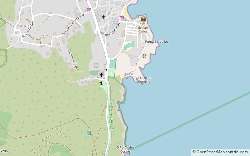 playa de corveiro fisterra location map