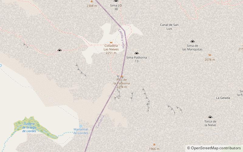 Pico de la Padiorna location map