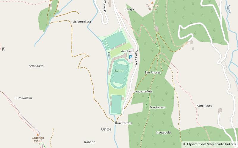 unbe sports complex eibar location map