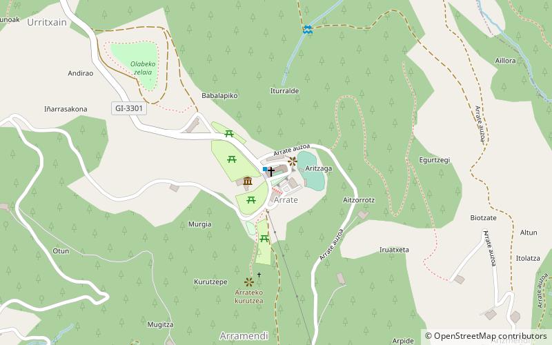 Arrateko Andra Mari Santutegia location map