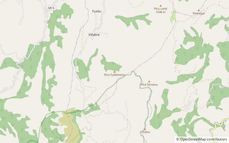 Caldoveiro Peak location map