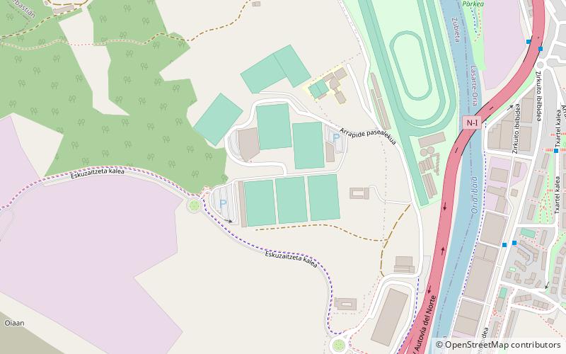 Zubieta Facilities location map