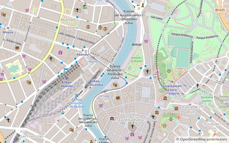 Arenal Bridge location map